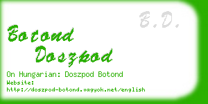 botond doszpod business card